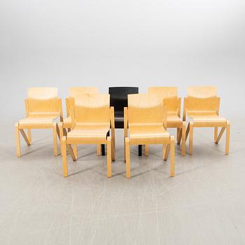 Hans Peter Weidmann chairs 7 pcs "Nandin" for Artek, late 20th century.