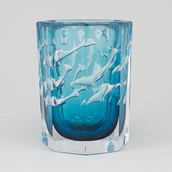 OLLE ALBERIUS, an Orrefors Ariel glass vase, 1990.