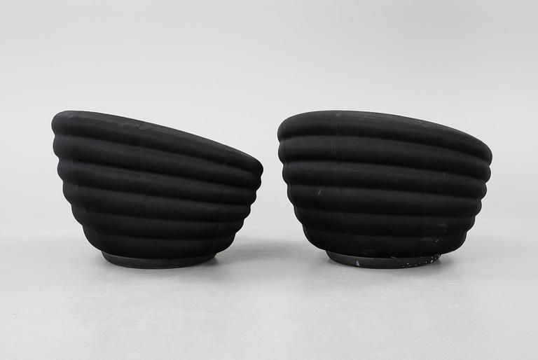 FÅTÖLJER, ett par, "Blow", Johannes Foersom & Peter Hiort-Lorenzen för Hay, Danmark, 2000-tal.