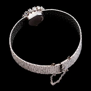 ARMBANDSUR, 14 k vitguld, briljantslipade diamanter. Vikt ca 30,2 g.