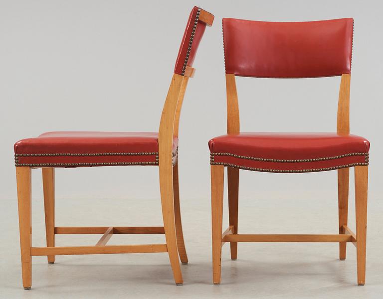 A set of eight Josef Frank walnut dining chairs, Svenskt Tenn, model 695.