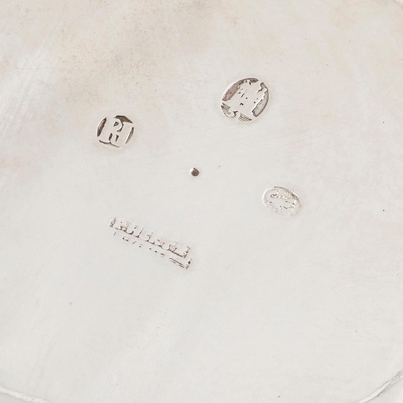 Sockerskål samt gräddkanna, silver, Danmark, bl a Peter Hertz, Köpenhamn 1851.