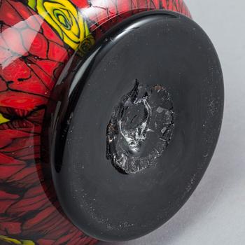 A VITTORIO FERRO MURRINE GLASS VASE FOR FRATELLI PAGNIN, 1990-2000.