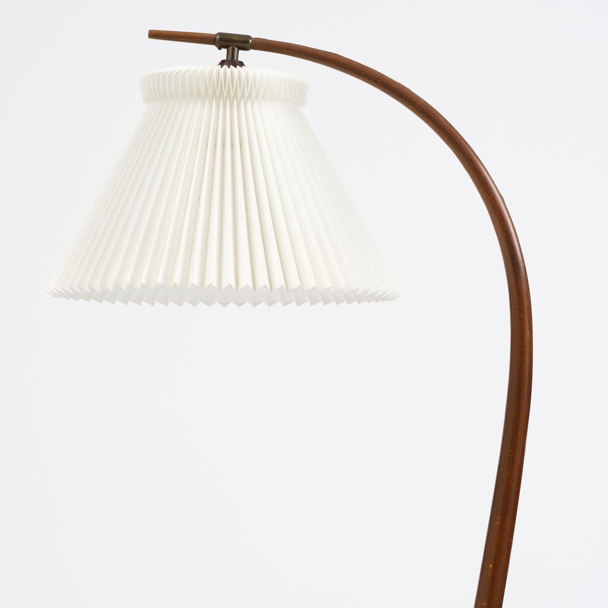 Severin Hansen, a "Bridge" floor lamp, Haslev Møbelsnedkeri, Denmark, 1950s.