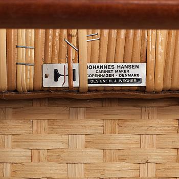 Hans J. Wegner, "Cowhorn Chair", sex stycken, Johannes Hansen, JH 505, Danmark 1950-60-tal.