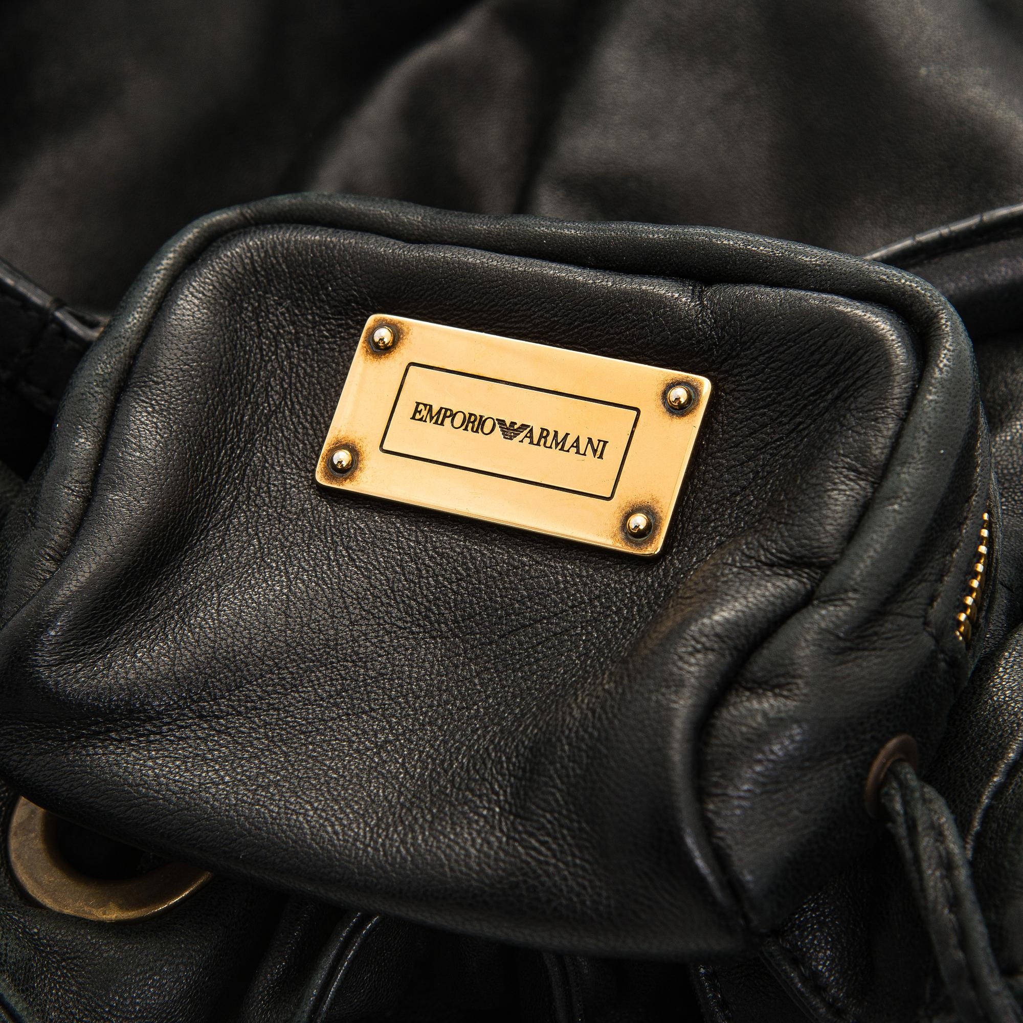 Emporio Armani, a leather bag.