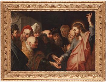 Peter Paul Rubens, circle of, Christ and the tribute money.