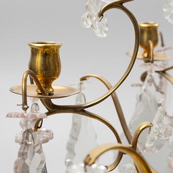 A six-branch Louis XV-style chandelier, 20th century.