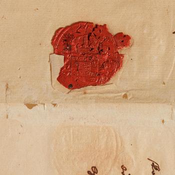 Karl XII, handwritten letter presumably to Colonel Henrik Falkenberg of Bålby, dated Lund 3 Jan 1718.