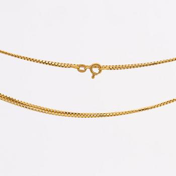 VENTIANSK KEDJA 18K guld, ca 80 cm, 12,8 g.