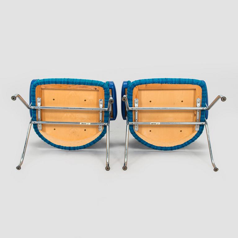 Nojatuoleja, 6 kpl, valmistaja Merva 1970-luku.