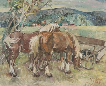 Hugo Lepik, Horses.