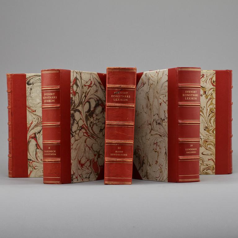 BÖCKER, 5 vol, "Svenskt Konstnärslexikon", Allhems förlag, Malmö, 1950/60-tal.