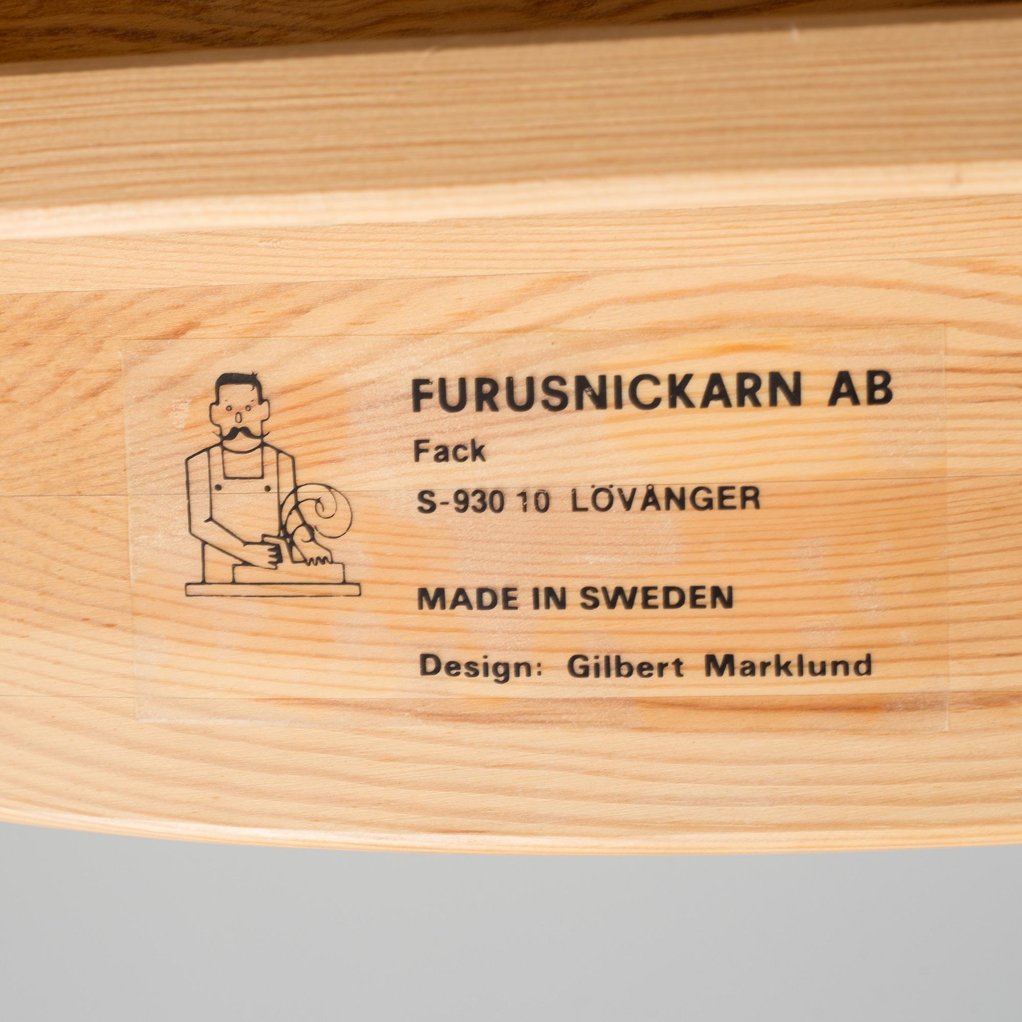 GILBERT MARKLUND, a pine stool from Furusnickarn AB, designed in 1969.