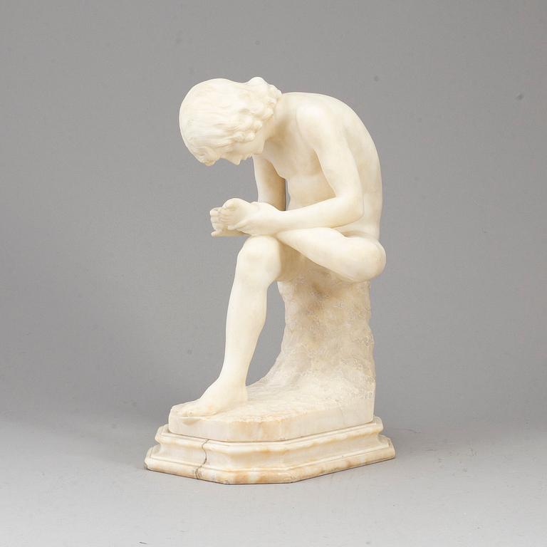 SKULPTUR, alabaster, omkring 1900.