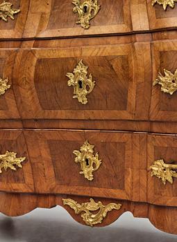 A Swedish Rococo commode, presumably by C Linning (master in Stockholm 1744-1779), 18th century .
