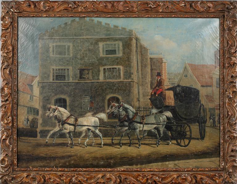 OKÄND KONSTNÄR, olja på duk, troligen England, 1800-tal.