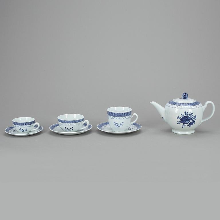 SERVISDELAR, 22 delar, fajans,"Tranquebar", Royal Copenhagen, 1900-tal.