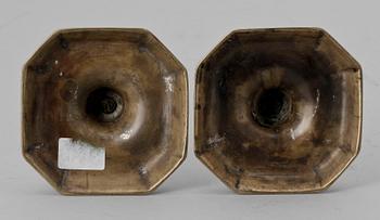 LJUSSTAKAR, ett par, barock, 1600/1700-tal.