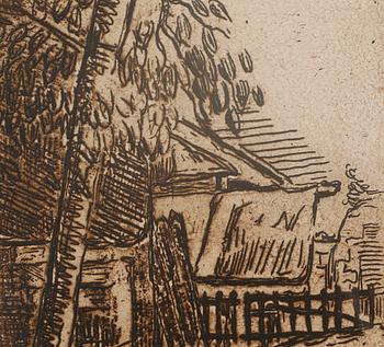 PAUL CÉZANNE, two etchings, not signed, posthumous prints.