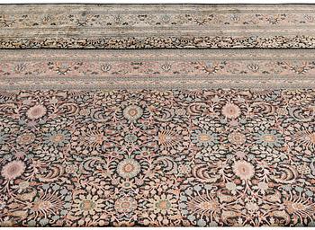 A silk carpet, Kashmir, approx. 580 x 362 cm.