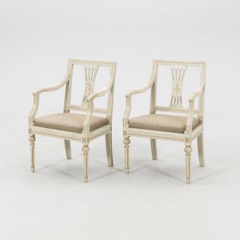 Pair of Sengustavian armchairs, early 19th century.