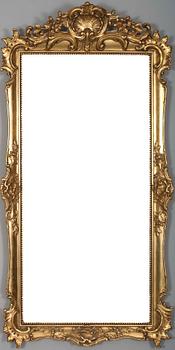 SPEGEL SAMT KONSOL, trä och marmor, rokokostil, 1900-talets senare hälft.