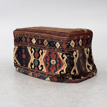 An antique Shahsavan Mafrash, Length 105, width 55, height 65 cm.