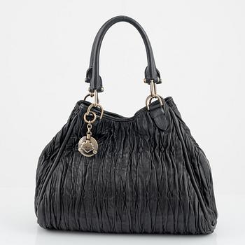 Bally, A black leather bag.