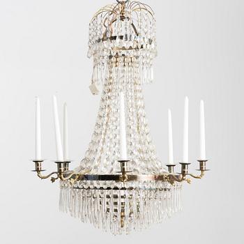 Chandelier, Empire style, circa 1900.