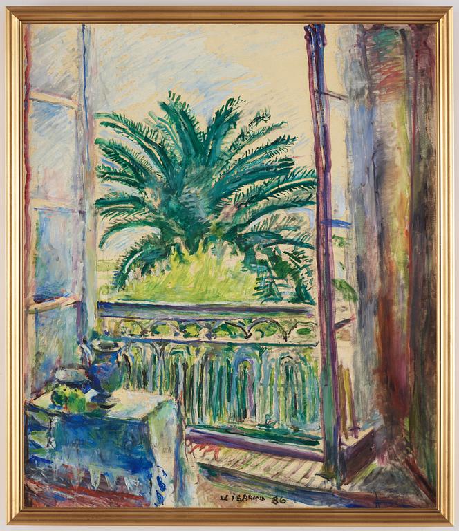 Victor Isbrand, Balcony View with Palm Trees.