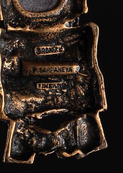 SMYCKEN, 3 delar, silver, brons och ametist, Sten & Laine, Åbo, 1971 samt Pentti Sarpaneva, Finland. Ca 39 g silver.