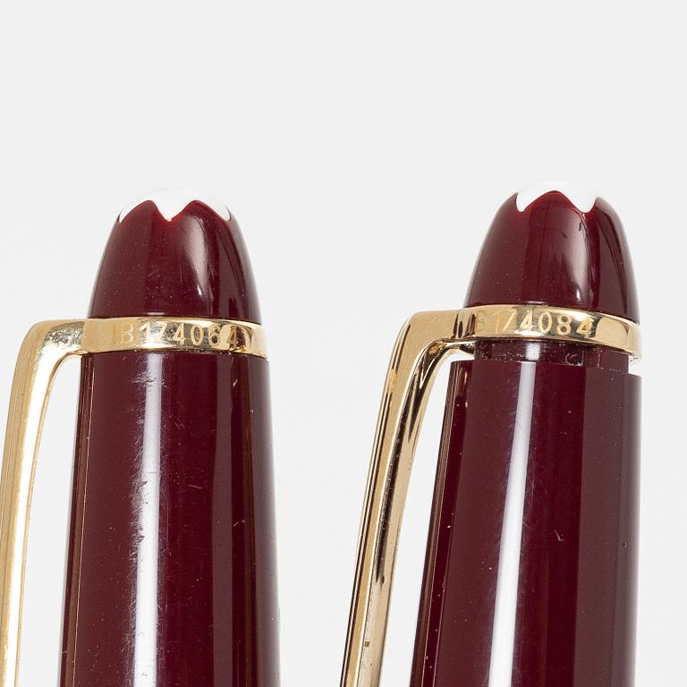 Kulspetspennor, 2 st, "Meisterstück", Mont Blanc, Tyskland. .