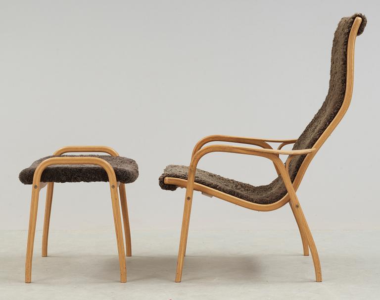 FÅTÖLJ med FOTPALL, "Lamino", Yngve Ekström, Swedese, 1900-talets andra hälft.