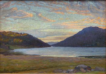 Carl Johansson, Twilight over the lake.