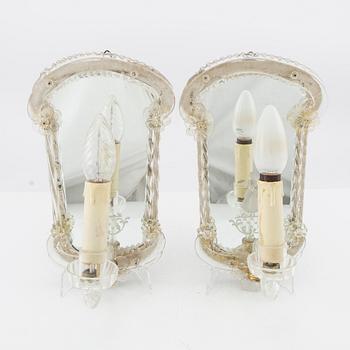 Spegellampetter 1 par, Italien 1900-talets mitt.