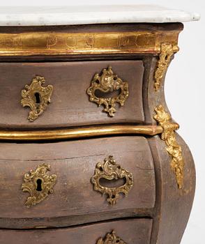 Byrå, Mathias Ortmanns (ca.1692–1757) art. Danmark, 1700-talets mitt. Rokoko.