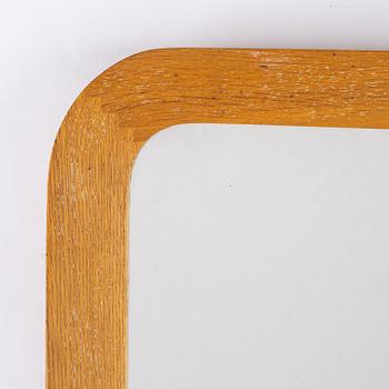 A mirror with oak frame from Ateljé Glas &Trä, Hovmantorp, 1960s.