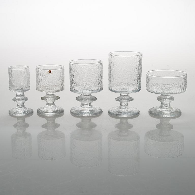 Timo Sarpaneva, A set of 28 'Senator' glasses from Iittala, Finland, 1969-1981.