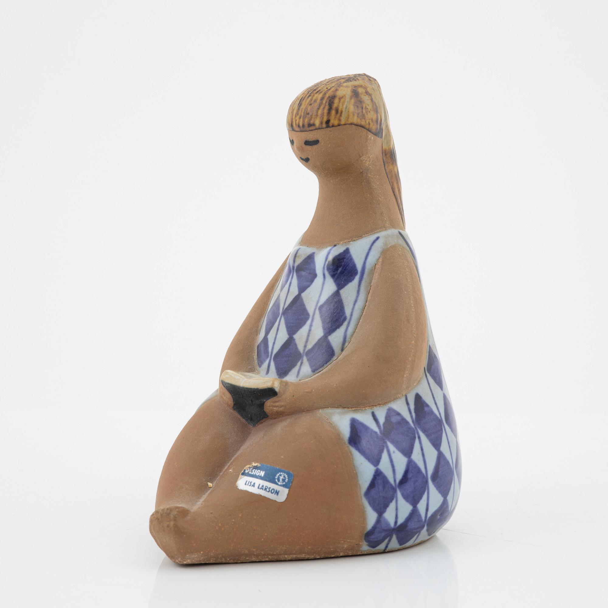 Lisa Larson, figurin, stengods, "Amalia", Gustavsberg.