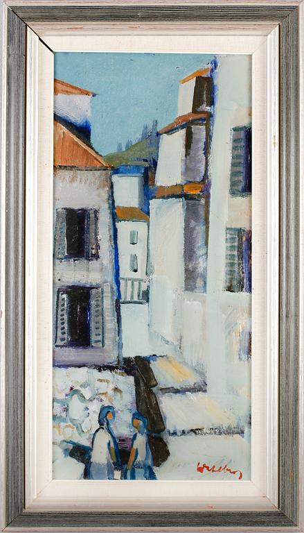 BERTIL WAHLBERG, olja på pannå, signerad.