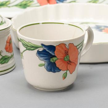 KAFFESERVIS, 18 delar, porslin, "Amapola", Villeroy & Boch, Tyskland, 1900-talets slut.