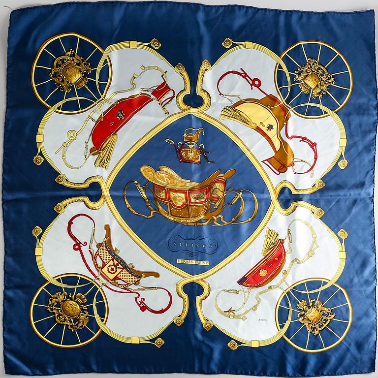 Hermès, scarves 2 st Frankrike 1900-talets senare del.