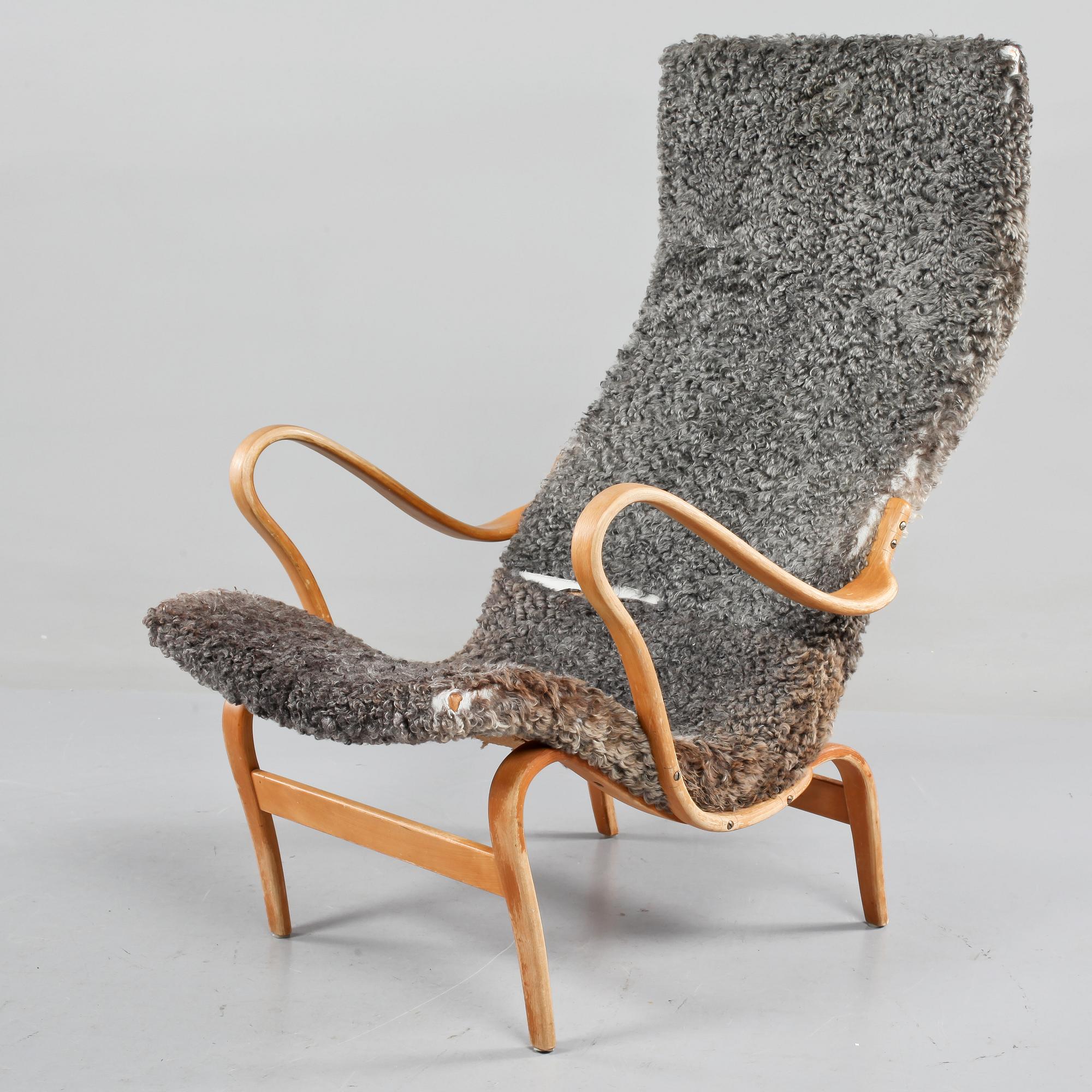 FÅTÖLJ samt FOTPALL, "Pernilla", Bruno Mathsson, Firma Karl Mathsson, 1900-talets andra hälft.