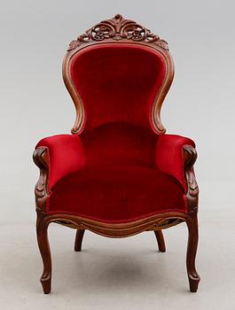 FÅTÖLJ, 1800-talets andra hälft.