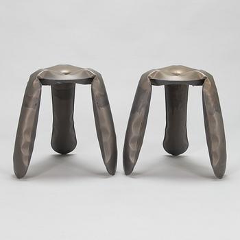 Oskar Zieta, a pair on 21st Century 'Plopp' stools for HAY Denmark.