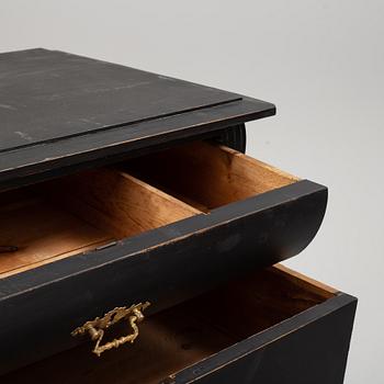 A painted chest of drawers, circa 1900.