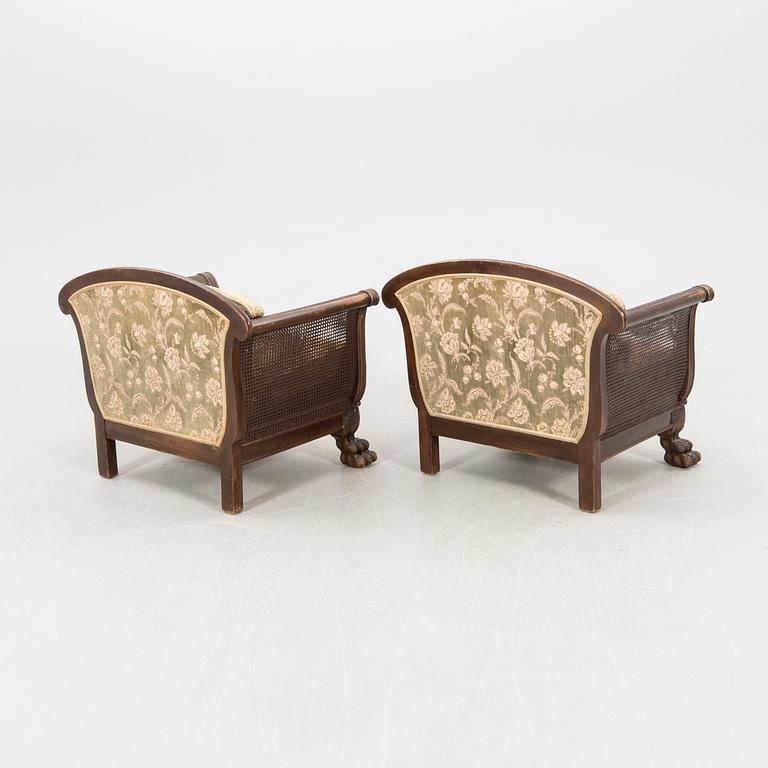 Armchairs, a pair in Chippendale style, 1930s/40s.