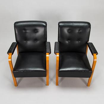 Alvar Aalto, a pair of mid-20th century '47' armchairs for, O.Y. Huonekalu- ja Rakennustyötehdas A.B.