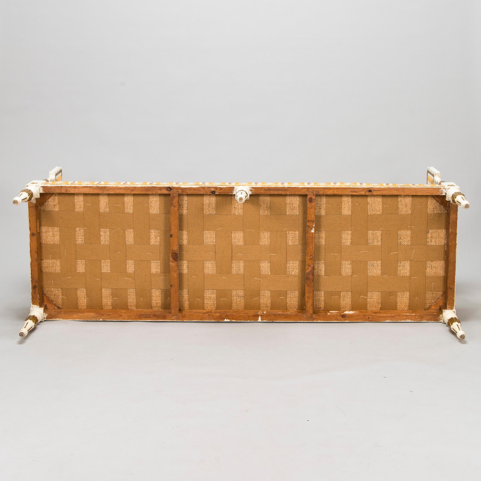 A late Gustavian style sofa, late 19th century.